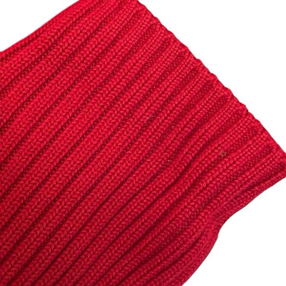 Lisa International Vintage 90s Red Lamb Skin Leather & Knit Sweater Jacket L - Picture 5 of 12